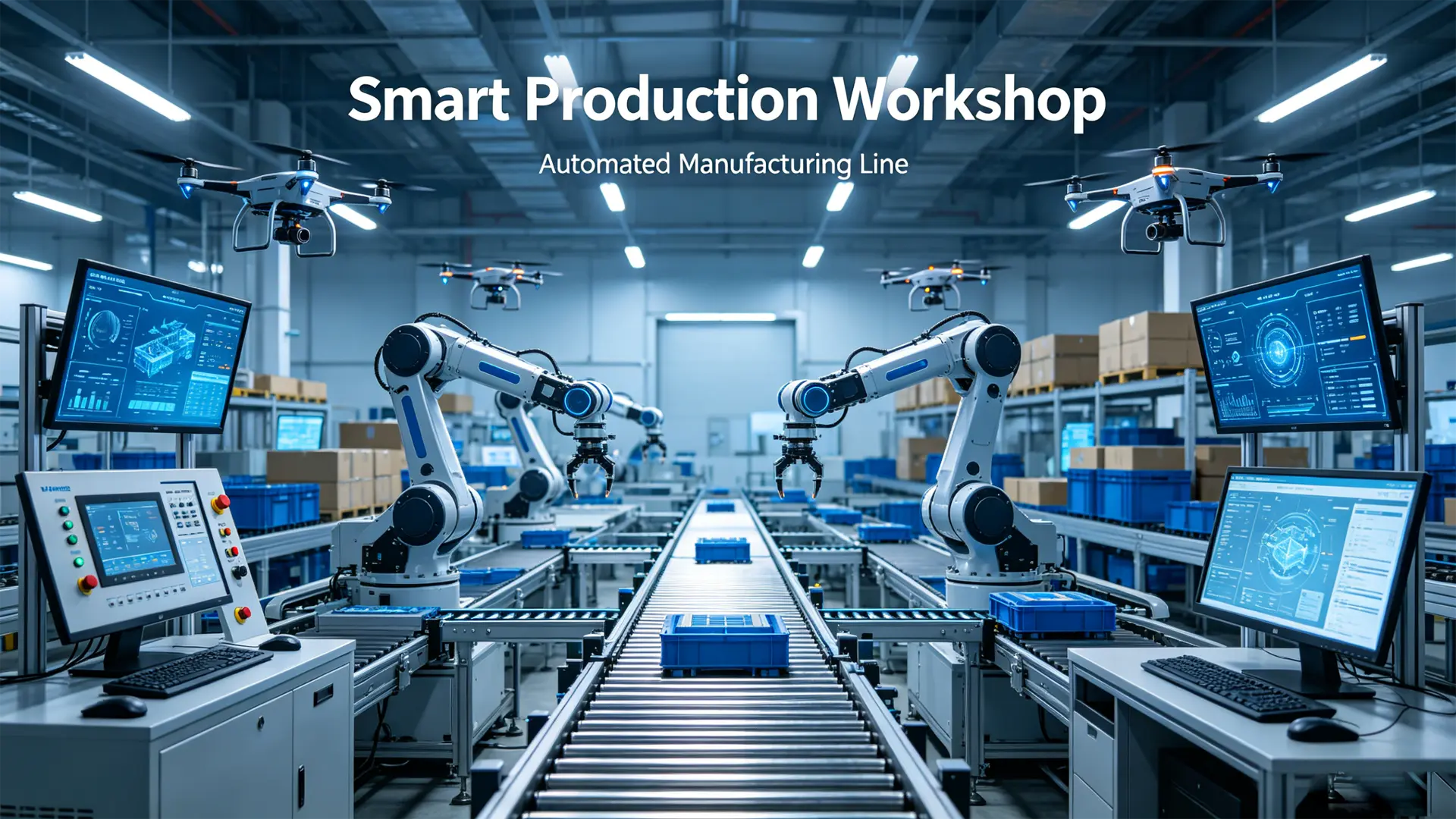 Smart production workshop. Real-time data collection enables visual management of the production process.