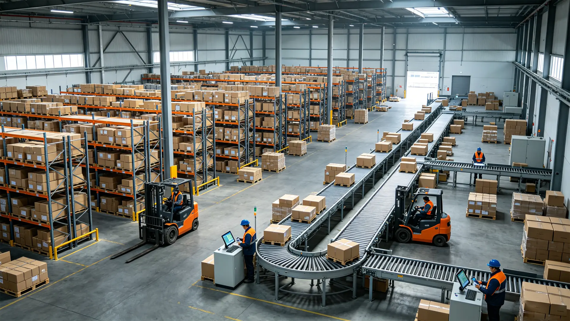 Warehousing and logistics center. Enhance inventory management efficiency and achieve accurate stocktaking and material tracking.