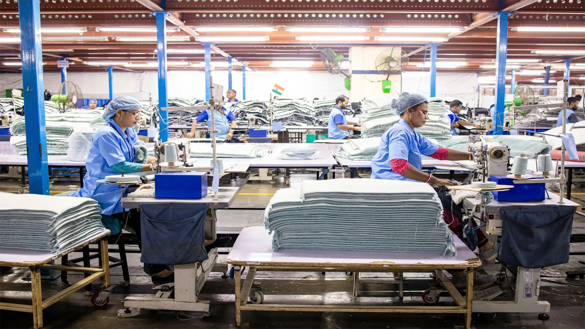 A garment factory equipped with industrial PCs